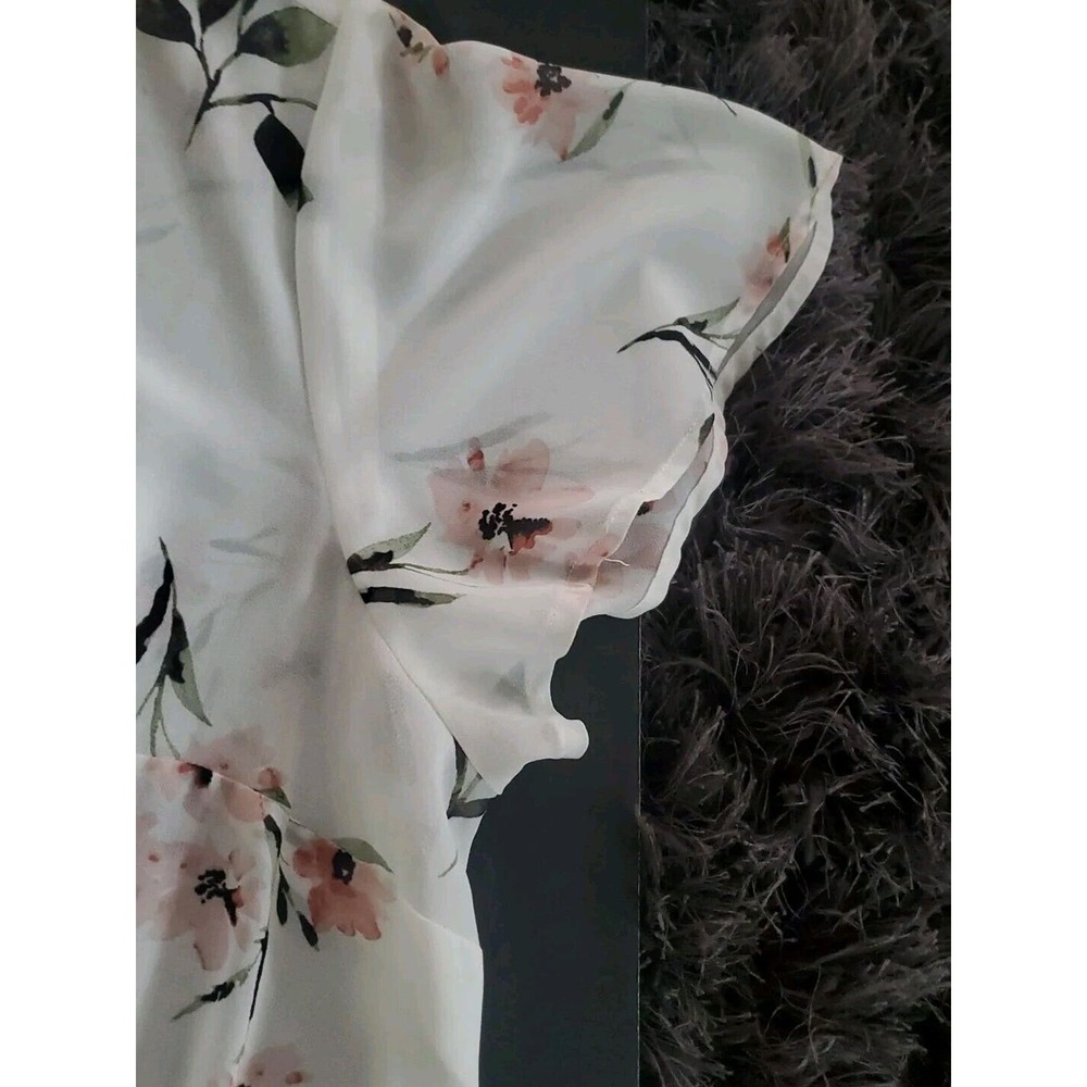 Torrid Size 1 (1x-M/L)Sheer Flutter Sleeve White … - image 4